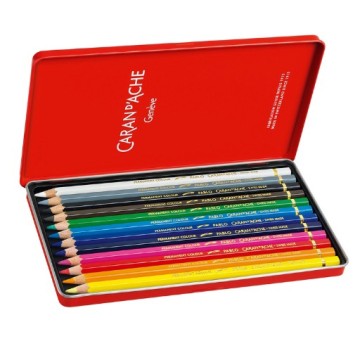 CARAN D'ACHE PABLO MATITE COLORATE IN SCATOLE METALLO ASSORTITE