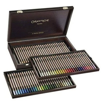 CARAN D'ACHE SCATOLE LEGNO 84 MATITE PASTELLO