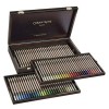 CARAN D'ACHE WOODEN BOX SET OF 84 PASTEL PENCILS