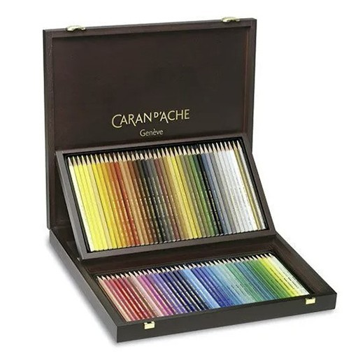 CARAN D'ACHE PRISMALO 80 MATITE ACQUERELLABILI IN SCATOLA DI LEGNO