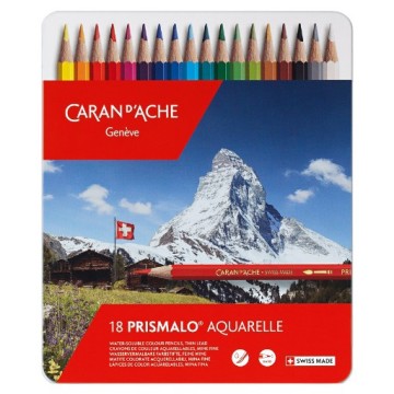 CARAN D'ACHE PRISMALO AQUARELLE MATITE COLORATE ACQUERELLABILI IN SCATOLE METALLO