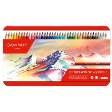 CARAN D'ACHE SUPRACOLOR SOFT MATITE ACQUERELLABILI MORBIDE IN SCATOLE METALLO ASSORTITE
