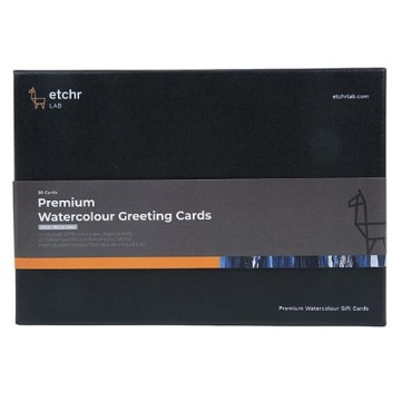 ETCHR BIGLIETTI DI AUGURI IN CARTA PER ACQUERELLO 300 G GRANA FINE 100% COTONE