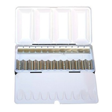 WHITE NIGHTS EMPTY METAL BOX FOR 12 X 10 ML TUBES AND 6 PANS