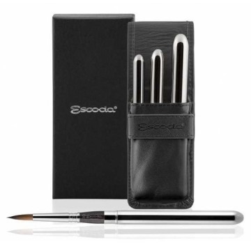 ESCODA ASTUCCIO IN SIMILPELLE NERA CON PENNELLI TASCABILI ARGENTATI PRADO SERIE 1468