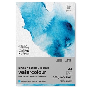 WINSOR & NEWTON BLOCCO PER ACQUERELLO JUMBO 25% COTONE 300 G