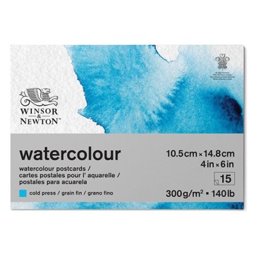 WINSOR & NEWTON BLOCCO CARTOLINE DI CARTA PER ACQUERELLO 300 G GRANA FINE