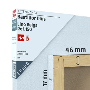 ARTEMIRANDA TELAIO ESTUDIO PLUS (46X17MM) LINO MEDIO RIF-150 OLIO/ACRILICO (IMPRIMITURA ACRILICA)
