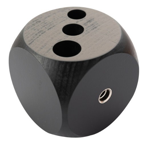 DIVINE DESIGN SOCLE ET TAILLE-MINES 5.5 MM SEAU EN BOIS NOIR