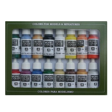 VALLEJO MODEL COLOR SET OF 16 BASIC USA COLOURS
