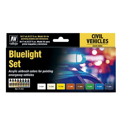 VALLEJO MODEL AIR SET BLUELIGHT Nº 71.154