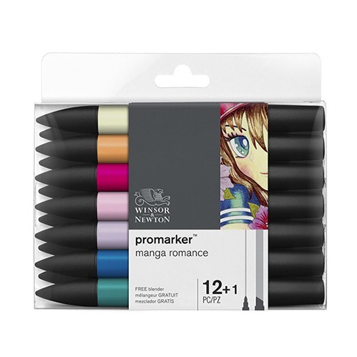 WINSOR & NEWTON PROMARKER SET 12+1 MANGA ROMANCE