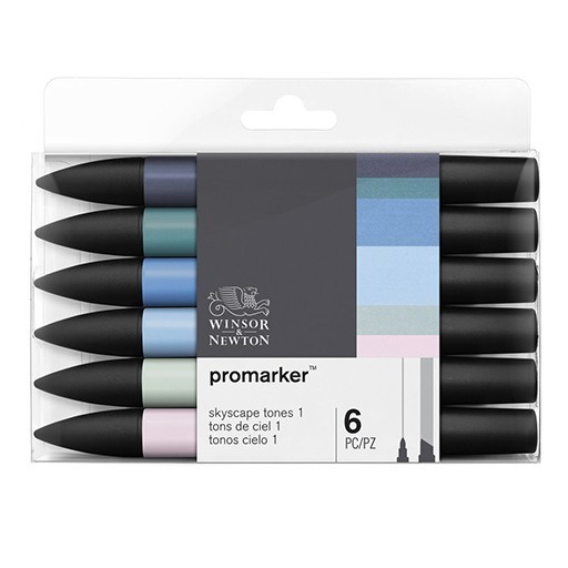 WINSOR & NEWTON PROMARKER SET OF 6 SKYSCAPE TONES 1