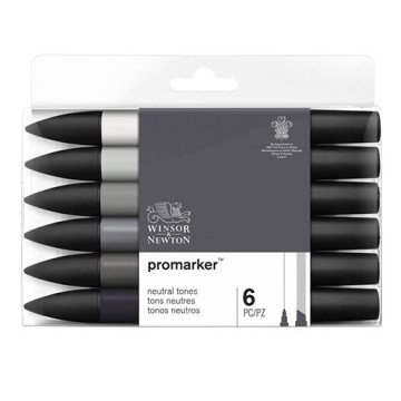 WINSOR & NEWTON PROMARKER SET 6 TONALITÀ NEUTRE