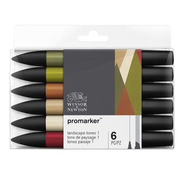 WINSOR & NEWTON PROMARKER SET 6 TONALITÀ PAESAGGIO 1