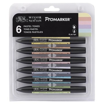 WINSOR & NEWTON PROMARKER SET 6 TONALITÀ PASTELLO