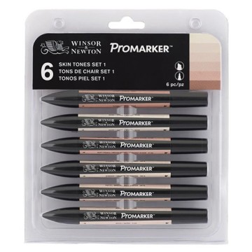 WINSOR & NEWTON PROMARKER SET 6 TONALITÀ PELLE 1 CHIARE