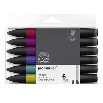 WINSOR & NEWTON PROMARKER SET 6 TONALITÀ RICCHE