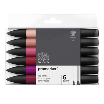 WINSOR & NEWTON PROMARKER SET 6 TONALITÀ DI ROSSO