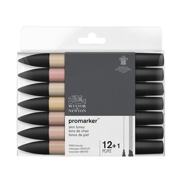 WINSOR & NEWTON PROMARKER SET 12+1 TONALITÀ PELLE