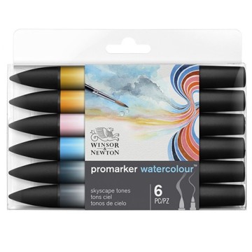 WINSOR & NEWTON PROMARKER WATERCOLOUR SET 6 TONALITÀ CIELO