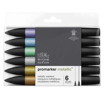 WINSOR & NEWTON PROMARKER SET 6 COLORI METALLICI
