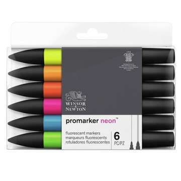 WINSOR & NEWTON PROMARKER SET 6 COLORI NEON