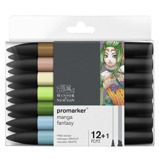 WINSOR & NEWTON PROMARKER SET 12+1 MANGA FANTASY