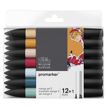 WINSOR & NEWTON PROMARKER SET 12+1 MANGA PACCHETTO DI ESPANSIONE 2