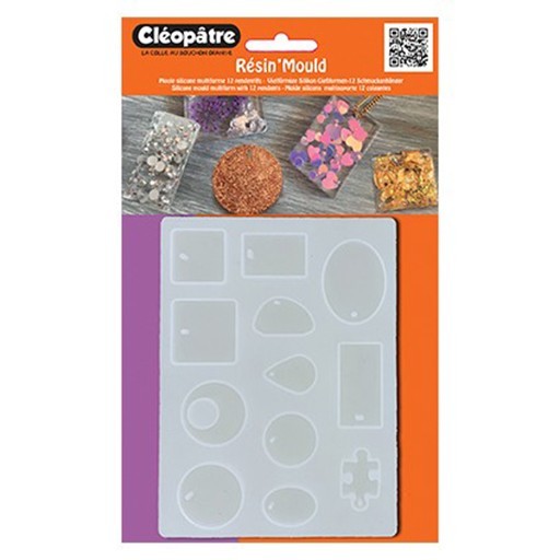 CLÉOPÂTRE SILICONE MOULD FOR RESIN MULTI SHAPES 12 PENDANTS