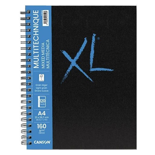 CANSON XL MIXED MEDIA BOOK HARDCOVER SPIRAL PAD 160 G
