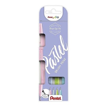 PENTEL TOUCH PASTEL SET 4 PENNARELLI PUNTA PENNELLO