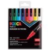 UNI POSCA PC-3M 8C SET 8 MARCATORI ACRILICI 0.9-1.3 MM - COLORI DI BASE