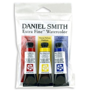 DANIEL SMITH EXTRA FINE WATERCOLOR SET PRIMARY COLORS 3 TUBETTI 15 ML