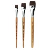 HEREND SET 3 PENNELLI PIATTI PELO DI VAIO CHIPMUNK MANICO CORTO SERIE F-1100