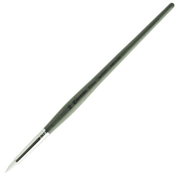 ESCODA PERLA PENNELLO TONDO FIBRA TORAY BIANCA PUNTA CORTA MANICO CORTO SERIE 1435