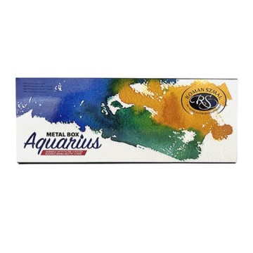 ROMAN SZMAL AQUARIUS SCATOLA METALLO ACQUERELLI 14 GODET - MIXING PALETTE