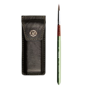 HEREND ASTUCCIO IN PELLE CON 4 PENNELLI DA VIAGGIO FIBRA SINTETICA SERIE 751
