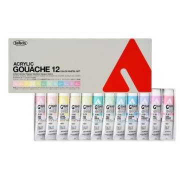 HOLBEIN ACRYLA GOUACHE SET D442 - 12 TUBETTI COLORI PASTELLO