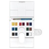 WINSOR & NEWTON COTMAN WATERCOLOUR FIELD BOX - SET OF 14 HALF PANS + BRUSH