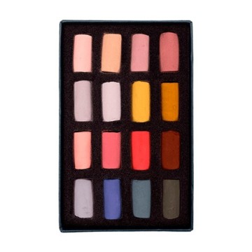 UNISON SOFT PASTELS SCATOLA CARTONE 16 MEZZI PASTELLI MORBIDI SET RITRATTO