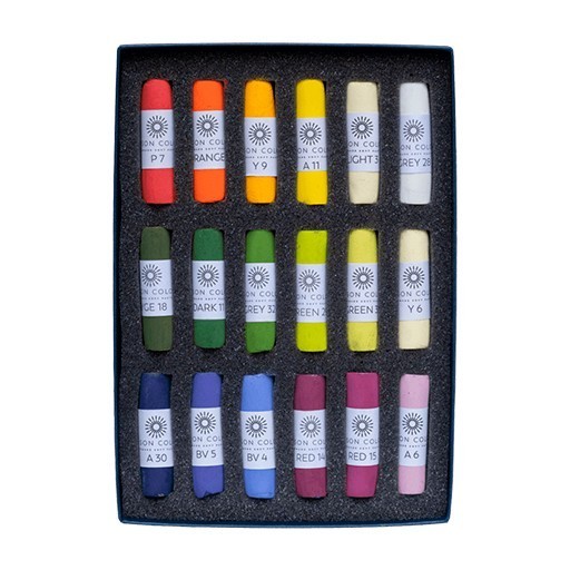UNISON SOFT PASTELS BOÎTE CARTON 18 PASTELS SÉLECTION BOTANICAL