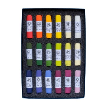 UNISON SOFT PASTELS SCATOLA CARTONE 18 PASTELLI MORBIDI - SELEZIONE BOTANICAL