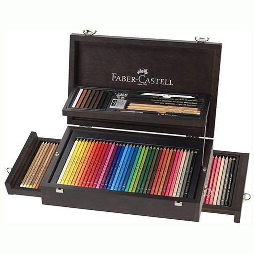 FABER-CASTELL COFFRET BOIS ART & GRAPHIC COLLECTION 126 PIÈCES