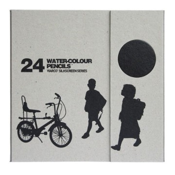 VIARCO SCATOLA 24 WATER COLOUR PENCILS SILKSCREEN SERIES - MATITE ACQUERELLABILI