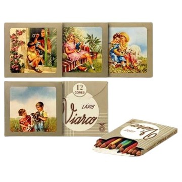 VIARCO SCATOLE 12 MATITE COLORATE OLDSCHOOL PACK 1931 - VARI DISEGNI