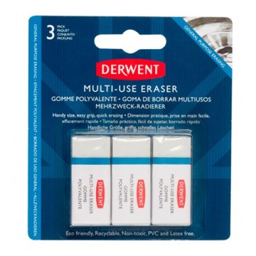 DERWENT GOMME PER CANCELLARE MULTIUSO - CONFEZIONE 3 UNITÀ