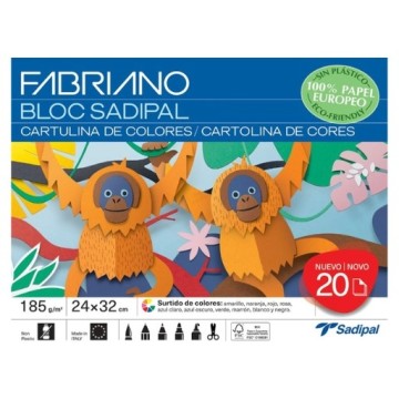 FABRIANO BLOC CRÉATIF PAPIER CARTONNÉ COLORÉ