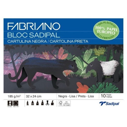 FABRIANO MANUALIDADES BLOC CARTULINA NEGRA