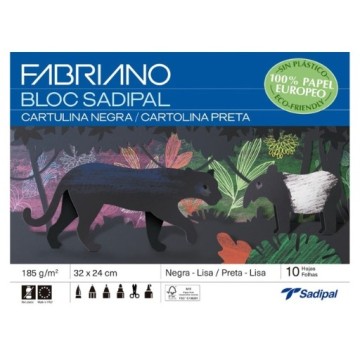 FABRIANO BLOCCO PER LAVORI CREATIVI CARTONCINO NERO